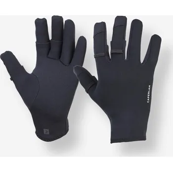 Vodácké rukavice CAPERLAN Rybářské neoprenové rukavice 500 Thermo se 3 odnímatelnými prsty M ČERNÁ