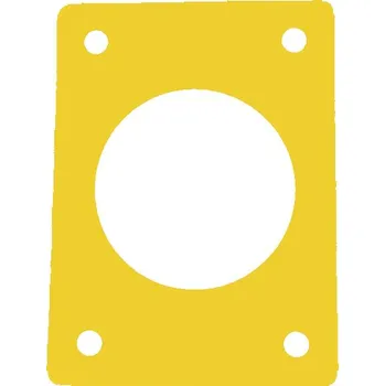 Sport Plavecký ponton s kulatým otvorem uprostřed 950x700x38, žlutá pruh.