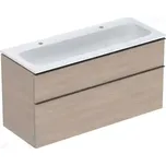 Geberit iCon Skříňka s dvojumyvadlem, 118x48x63 cm, 2 zásuvky, dub, 502.338.JH.1
