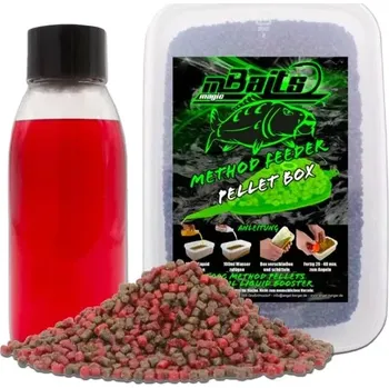 Method Feeder Pelletový Box Česnek (500g feeder peletek+100ml booster)