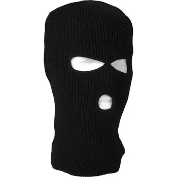 Kukla MIL-TEC® Kukla BALACLAVA pletená se 3 otvory ČERNÁ