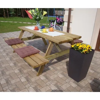 Zahradní lavice BF Fred Dřevěný piknikový stůl