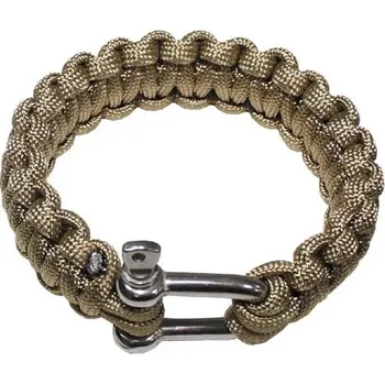 Vybavení pro přežití MFH Náramek PARACORD kov.přezka COYOTE