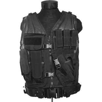 Pánská bunda MIL-TEC® Vesta taktická CROSSDRAW USMC ČERNÁ