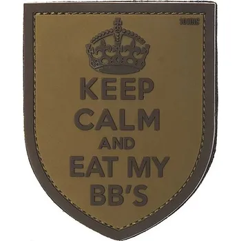 Nášivka 101INC Nášivka 3D plastová KEEP CALM AND EAT MY BB S
