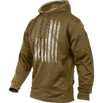 Pánská mikina Mikina CONCEALED CARRY s kapucí US vlajka COYOTE Mikina CONCEALED CARRY s kapucí US vlajka COYOTE vel. M