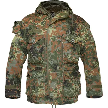 Pánský kabát MIL-TEC® Bunda LIGHT WEIGHT s kapucí FLECKTARN