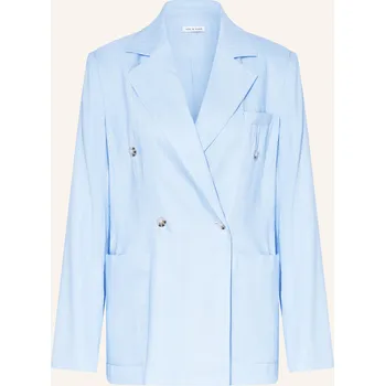 Dámské sako Mrs & Hugs Dámský Blejzr S Příměsí Lnu, tmavě modrá / bílá, 34