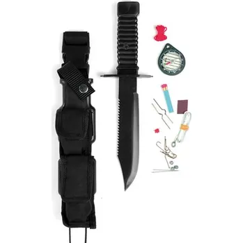 Bojový nůž MIL-TEC® Nůž bojový SPECIAL FORCES na přežití ČERNÝ