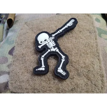 Nášivka JACKETS TO GO Nášivka TRIUMPH SKELETON velcro GLOW IN THE DARK