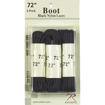 Tkaničky do bot ROTHCO Tkaničky do bot 180cm / 72" ČERNÉ sada 3 párů