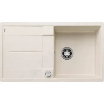 Granitový dřez Blanco Metra 5 Silgranitový dřez, 850x490 mm, s ovládáním odtoku, jemná bílá, 527111