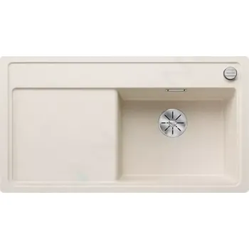 Granitový dřez Blanco Zenar 5 Silgranitový dřez, 903x498 mm, s ovládáním odtoku, InFino, jemná bílá, 527183