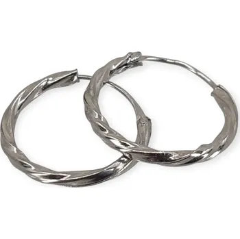Náušnice Stříbrné náušnice kruhy Kuta – Ag 925/1000, rhodiované, Ø 1,50 cm, ≤ 0,92 g