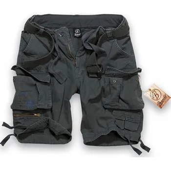 Oblečení a móda Kraťasy s opaskem SAVAGE vintage ANTRACITOVÉ Kraťasy s opaskem SAVAGE vintage ANTRACITOVÉ vel. XL