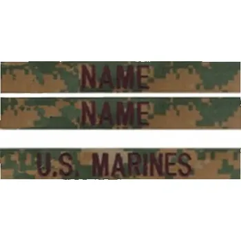 Příslušenství pro sportovní střelbu MILITARY RANGE Nášivky U.S. MARINES sada 3 ks MARPAT WOODLAND