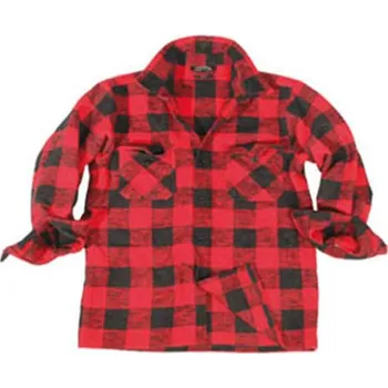 Pánská košile MIL-TEC® Košile DŘEVORUBECKÁ na knoflíky ČERVENOČERNÁ