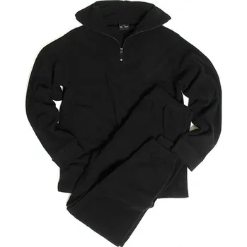 MIL-TEC® Spodní prádlo THERMOFLEECE se zipem ČERNÉ