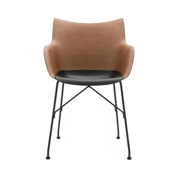 Jídelní židle Q/Wood, z expozice černá-tmavá dýha