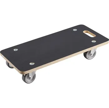 Plošinový vozík METAFRANC Transportní vozík 590 × 290 mm, protiskl. překližka/PU, max. nostnost 200 kg