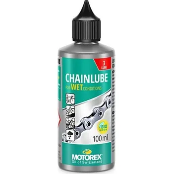 Cyklistické mazivo Olej Motorex ChainLube Wet 100 ml kapátko na řetěz