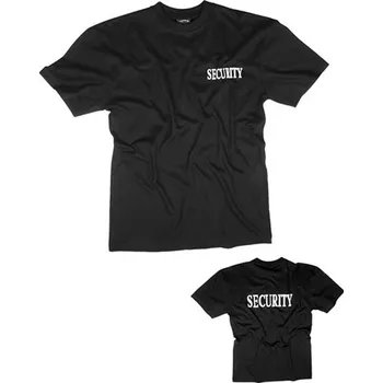 Pánské tričko MIL-TEC® Triko krátký rukáv s 2 nápisy SECURITY ČERNÉ