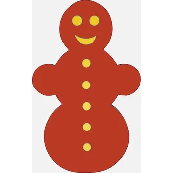 Vánoční dekorace MAXI SNĚHULÁK 8mm 900x560x8mm, červená