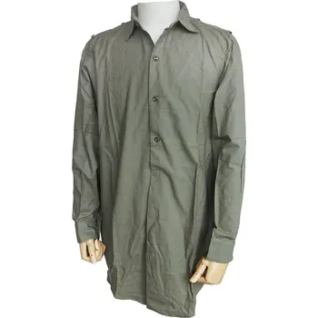 Pánská košile Armáda ČR Košile zelená AČR vz.21 přes hlavu zapínání 3/4 hladká