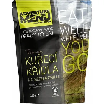 ADVENTURE MENU Kuřecí křídla na medu a chilli - ADM sterilizované hotové jídlo