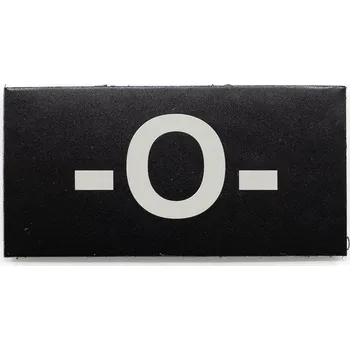 MILITARY RANGE Nášivka IFF IR krevní skupina VELCRO - 0 - ČERNÁ