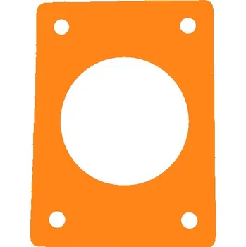 Plovací deska Plavecký ponton s kulatým otvorem uprostřed 950x700x38, oranžová