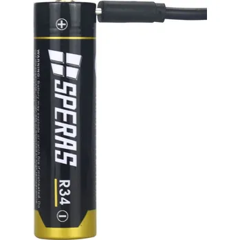 Článková baterie SPERAS Baterie dobíjecí R34 3400 mAh micro USB typ 18650