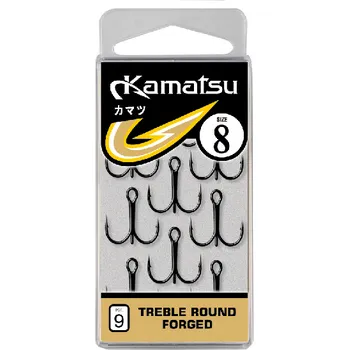Rybářský háček Kamatsu TREBLE ROUND FORGED-EXTRA KVALITNÍ TROJHÁČKY TROJHÁKY: -Č.3/0