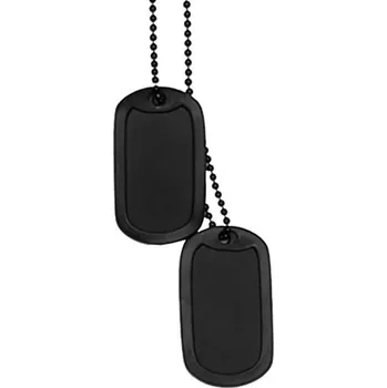Vojenské psí známky MIL-TEC® Známky identifikační US "DOG TAG" s tišítky ČERNÉ