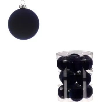 Vánoční dekorace Sametové koule, modré VAK133 BLUE - SLEVA 3% s kodem radost25