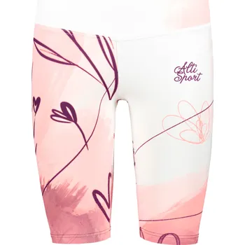 Dámské kalhoty Dámské legíny nad kolena premium ALTISPORT VOJ/ALW083LEG02 BÍLORŮŽOVÁ M