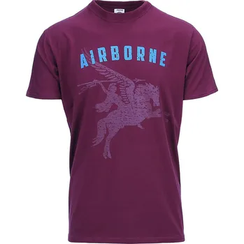 Pánské tričko Triko AIRBORNE PEGASUS krátký rukáv VÍNOVÉ Triko AIRBORNE PEGASUS krátký rukáv VÍNOVÉ vel. XXL