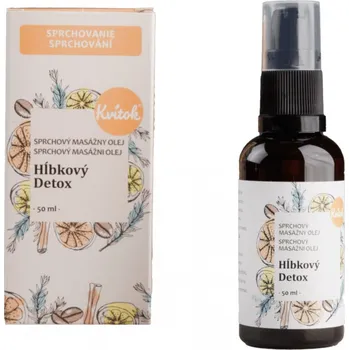 Sprchový gel Kvitok Sprchový masážní olej proti celulitidě Hloubkový detox, 50 ml