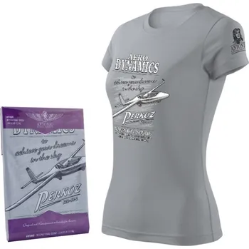 Dámské tričko Triko dámské větroň SZD-54-2 PERKOZ ŠEDÉ Triko dámské větroň SZD-54-2 PERKOZ ŠEDÉ vel. M