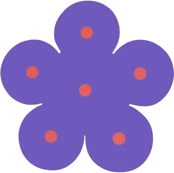 Plavecká deska Plavecký ponton KYTKA - NOVINKA 930x930x38, fialová pruh.