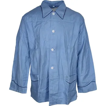 Pánská košile Blůza zateplená FRANCOUZSKÁ od pyžama MODRÁ Blůza zateplená FRANCOUZSKÁ od pyžama MODRÁ vel. 3