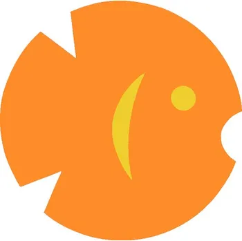 Plovací deska Plavecký ponton RYBKA 950x950x38, oranžová pruh.