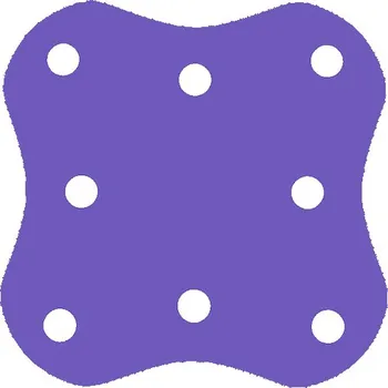 Plavecký ponton OSTROV (4+4 otvory) 800x800x38, mix barev