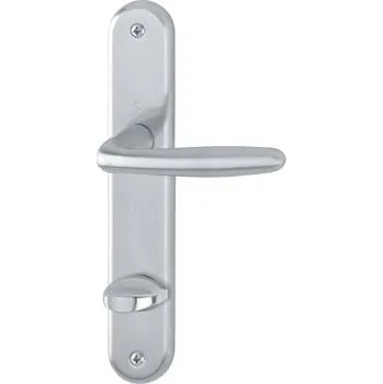 HOPPE kování VERONA, interiérové, klika-klika, stříbrný elox, dlouhý štítek, WC