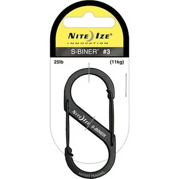 NiteIze Karabina S-Biner #3 / 6,5cm ČERNÁ