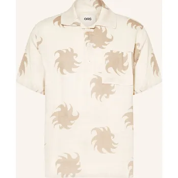 Pánská košile Oas Pánská Košile Resort Hazel Ember Ze Lnu, režná / béžová, 40