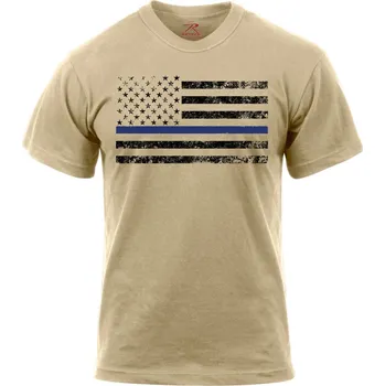 Pánská móda Triko THIN BLUE LINE US vlajka PÍSKOVÉ Triko THIN BLUE LINE US vlajka PÍSKOVÉ vel. M