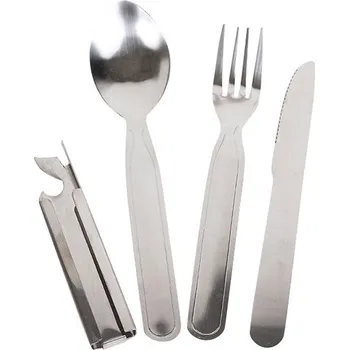 Kempingové nádobí ROTHCO Příbor DELUXE 3 díly NEREZ otvírák