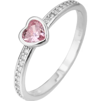 Souprava šperků Bealio BEALIO Stříbrný prsten SRDÍČKO zirkon Velikost prstenu: 45 03-08300-2686