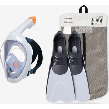 Šnorchl DECATHLON Šnorchlovací sada (maska a ploutve) Kit Easybreath 36/37